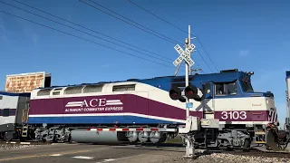 Altamont Corridor Express 3307 Train #04 North - E. Louise Avenue Railroad Crossing, Lathrop CA