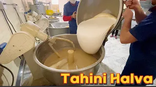 How to make the most delicious Tahini Halva ,street food, 🇮🇷Iran, Yazd [4K] please sub