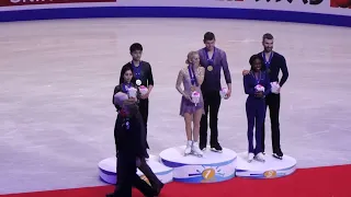 Victory Ceremony - Pairs - Worlds 2022