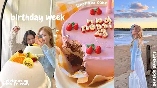 birthday week vlog 🍒 simple home party, celebrating w/ friends, bday dinner, pretty sunsets ✨