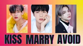 kiss marry avoid - male idol version - kpop game