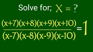 HARDEST CHINA OLYMPIAD ALGEBRAIC EQUATION  | SOLVE FOR X