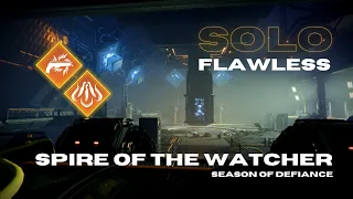 Solo Flawless Dungeon "Spire of the Watcher" - Solar Hunter - Season of Defiance - Destiny 2
