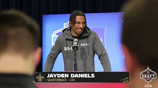 LSU QB Jayden Daniels interview | 2024 NFL Scouting Combine