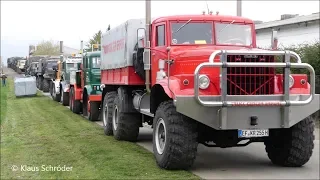 KrAZ Konvoi rollt durch Hedersleben