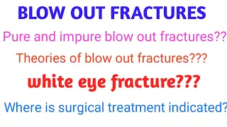 BLOW OUT FRACTURES