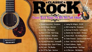 Queen, The Beatles, Nirvana, Aerosmith, Bon Jovi, Guns N Roses 🔥 Classic Rock 70s 80s 90s Full Album