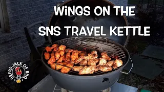 Tailgate Wings on the Slow ‘N Sear Travel Kettle Grill! Postal BBQ Chick ‘N Rub!