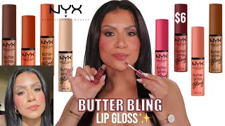 *new* $6 NYX BUTTER GLOSS BLING LIP GLOSSES + NATURAL LIGHTING SWATCHES  | MagdalineJanet