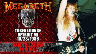 Megadeth 10/28/86 Detroit @ Token Lounge Full Concert