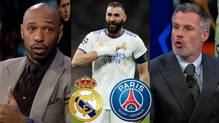 Real Madrid vs PSG 3-1(3-2) Thierry Henry & Carragher Review Benzema's Performance | Pochettino