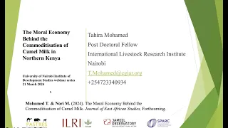 The moral economy behind the commoditization of camel milk in northern Kenya