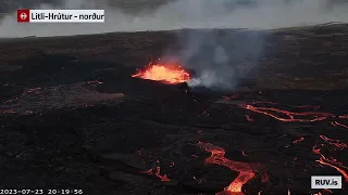 Timelapse - The Icelandic Eruption in Litli-Hrutur 23rd July 2023