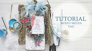 Mixed media tag.Tutorial | Scrapbooking