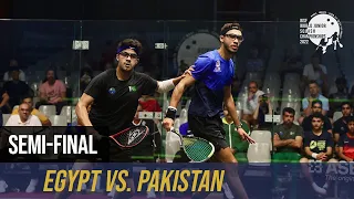 Egypt v Pakistan: 2022 WSF Men’s World Junior Team Championship semi-final