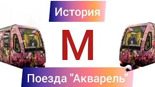 История поезда акварель