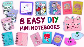 8 DIY MINI NOTEBOOK IDEAS ✨ SCHOOL SUPPLIES TO MAKE AT HOME