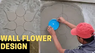 how to wall flower design plaster
