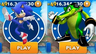 Sonic Dash - Andronic VS Vector Sonic _ Movie Sonic vs All Bosses Zazz Eggman