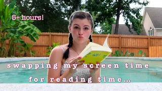 swapping my screen time for reading AGAIN | also, i read in the pool a lot...