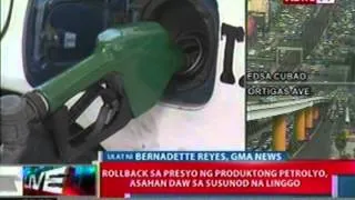 NTL: Rollback sa presyo ng produktong petrolyo, asahan daw sa susunod na Linggo