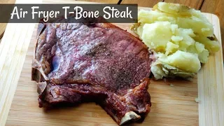 Air Fryer T-Bone Steak ~ Cook's Essentials Air Fryer Steak ~ Air Fryer Review ~ Amy Learns to Cook