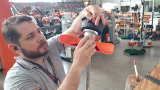 Como trocar a faca como trocar o cabeçote de corte,Rocadeira STIHL