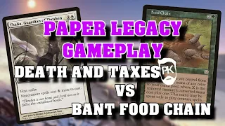 Death and Taxes vs Food Chain - Paper Magic the Gathering Legacy Gameplay