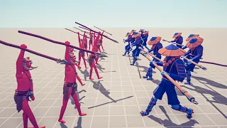 Tribal Team vs Dynasty Team - Totally Accurate Battle Simulator TABS