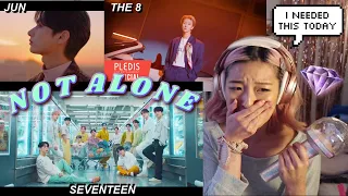 SEVENTEEN - Hitorijanai [Not Alone] + JUN 'Silent Boarding Gate' + THE 8 'Side By Side' MV REACTION