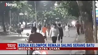 Dua Kelompok Remaja di Medan Terlibat Tawuran Saling Serang Batu - iNews Pagi 17/06