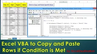 VBA to Copy and Paste Rows if Condition is Met - Excel VBA Example by ExcelDestination