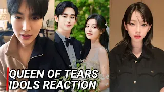 Queen Of Tears | K-pop idols & Celebrities Reaction To Queen Of Tears end aespa lesserafim nct itzy