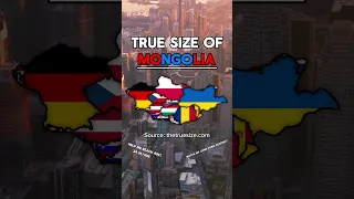 The True Size Of Mongolia #geotuber #geo