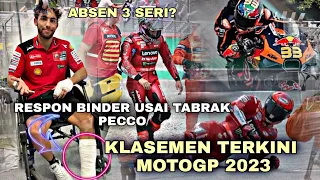 MotoGP Hari Ini, Keadaan Bastianini Habis Operasi, Klasemen Terkini, Kata Binder Usai Tabrak Pecco