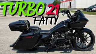 TURBO HARLEY ROAD GLIDE FAT TIRE BAGGER