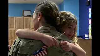 Mom serving overseas for a year surprises daughter at school in this emotional Feel Good Friday