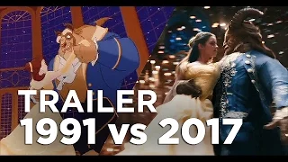 Beauty and the Beast Full Trailer - 1991 vs 2017 Comparison/Side by Side