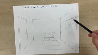 Dessin d’une chambre (à 1 point de fuite)