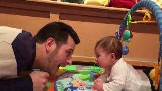 Tummy Time With Daddy and Scarlett