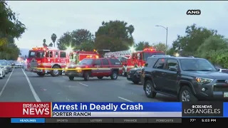 20-year-old man arrested for murder following crash in Porter Ranch that killed 2 teenagers