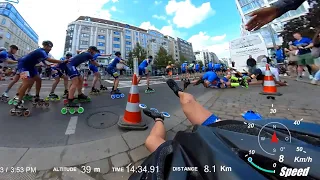 BERLIN-MARATHON 2023 Inlineskating Block C ( Crash 14:40 , 1:15:45 ) Cam Insta360 - Full Race