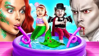 Die Verwandlung der kleinen Meerjungfrau im Echten Leben! Wie man ein Vampir wird!