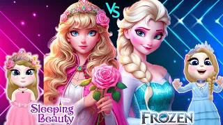 Beautiful ones 💋😍Barbie girl 🩷🌷 cute doll 🌺 Elsa in frozen 💙🩵#mytalkingangela2 #new 🎀 makeover  🩵