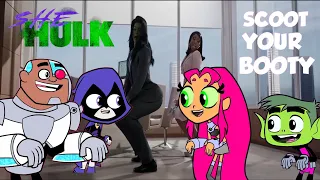 She-Hulk does the Booty Scooty #shorts #shehulk #shehulkattorneyatlaw #teentitansgo #marvel
