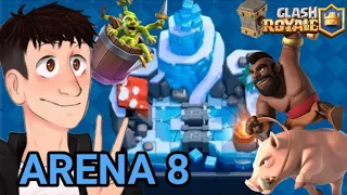 Melhor deck de corredor e barril de goblins de arena 8 no Clash Royale (do zero) EP 9