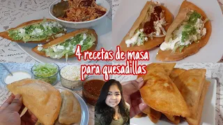 4 en 1👌El Ingrediente SECRETO está en cada MASA para QUESADILLAS FRITAS CRUJIENTES