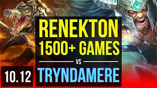 RENEKTON vs TRYNDAMERE (TOP) | 1500+ games | KR Master | v10.12