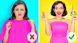 WOW 😍 COOL CLOTHES HACKS FOR POPULAR GIRLS || Smart DIY Ideas To Be Popular by 123 GO!