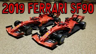 2019 Charles Leclerc and Sebastian Vettel Ferrari SF90 Bburago 1:43 scale Diecast Review